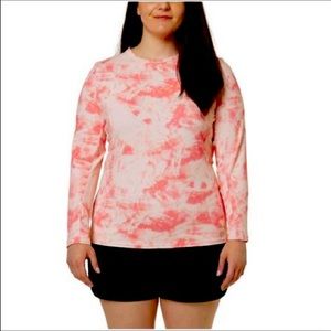 Hang Ten Ladies Sun Tee, Pink (Tye Dye Pink)